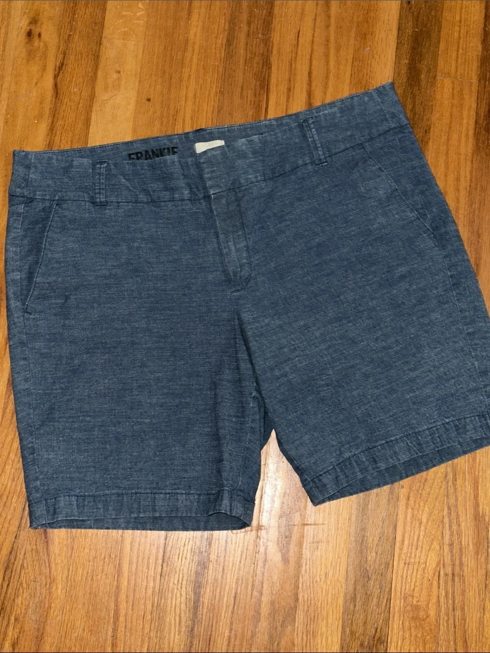 J. Crew Frankie Women’s Chambray Shorts in Denim Blue Size 16